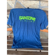 Santone Fishing T-shirts - 2X - NAVY/CHARTREUSE